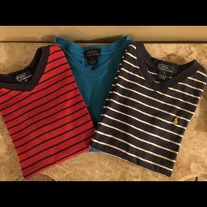 3 Polo v-neck t-shirts